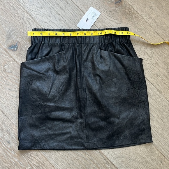 NWT Evereve  x David Lerner Faux Leather / Suede Pull-on Pocket Mini Skirt (XS) - Picture 7 of 8
